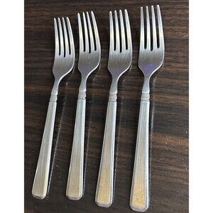 J.A. Henckels International Metrona 18/10 Stainless 4 Dinner Forks Flatware Set